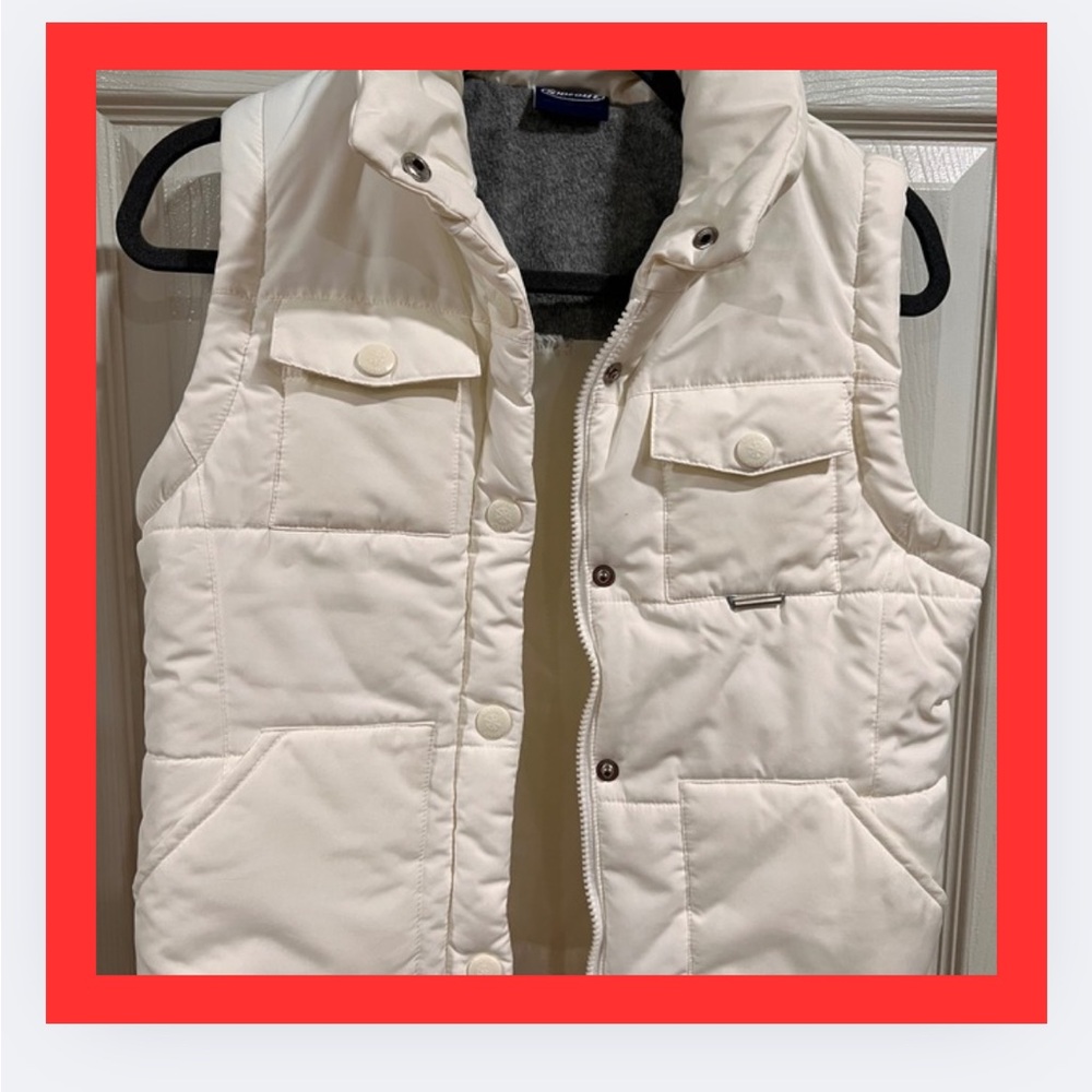 Kids White Puffer Vest